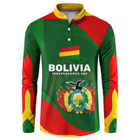 Bolivia Independence Day Button Sweatshirt Coat Of Arms Libre Y Soberana Heritage Art Broken Chains