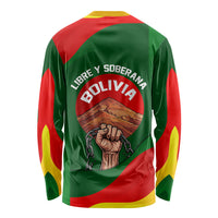 Bolivia Independence Day Long Sleeve Shirt Coat Of Arms Libre Y Soberana Heritage Art Broken Chains