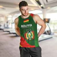 Bolivia Independence Day Men Tank Top Coat Of Arms Libre Y Soberana Heritage Art Broken Chains