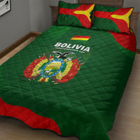 Bolivia Independence Day Quilt Bed Set Coat Of Arms Libre Y Soberana Heritage Art Broken Chains