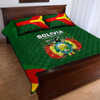 Bolivia Independence Day Quilt Bed Set Coat Of Arms Libre Y Soberana Heritage Art Broken Chains