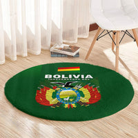 Bolivia Independence Day Round Carpet Coat Of Arms Libre Y Soberana Heritage Art Broken Chains