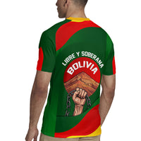 Bolivia Independence Day Rugby Jersey Coat Of Arms Libre Y Soberana Heritage Art Broken Chains