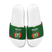 Bolivia Independence Day Slide Sandals Coat Of Arms Libre Y Soberana Heritage Art Broken Chains