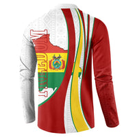 Bolivia Independence Day Map Flag Button Sweatshirt Freedom Heritage National Coat Of Arms Accents