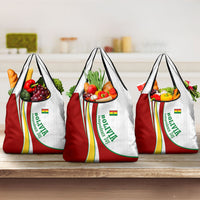 Bolivia Independence Day Map Flag Grocery Bag Freedom Heritage National Coat Of Arms Accents