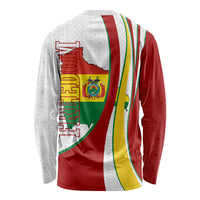 Bolivia Independence Day Map Flag Long Sleeve Shirt Freedom Heritage National Coat Of Arms Accents