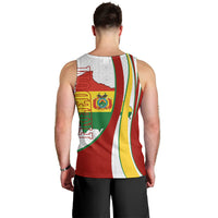 Bolivia Independence Day Map Flag Men Tank Top Freedom Heritage National Coat Of Arms Accents