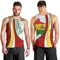 Bolivia Independence Day Map Flag Men Tank Top Freedom Heritage National Coat Of Arms Accents