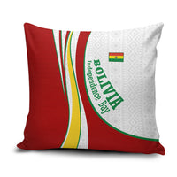 Bolivia Independence Day Map Flag Pillow Cover Freedom Heritage National Coat Of Arms Accents