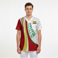 Bolivia Independence Day Map Flag Scrub Top Freedom Heritage National Coat Of Arms Accents
