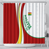 Bolivia Independence Day Map Flag Shower Curtain Freedom Heritage National Coat Of Arms Accents