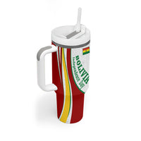 Bolivia Independence Day Map Flag Tumbler With Handle Freedom Heritage National Coat Of Arms Accents