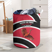 Trinidad And Tobago Independence Day Scarlet Ibis Laundry Basket Steelpan Heritage National Flag