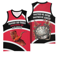 Trinidad And Tobago Independence Day Scarlet Ibis Basketball Jersey Steelpan Heritage National Flag
