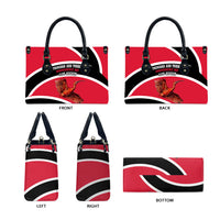Trinidad And Tobago Independence Day Scarlet Ibis Leather Bag Steelpan Heritage National Flag