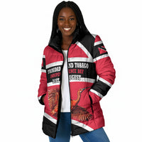 Trinidad And Tobago Independence Day Scarlet Ibis Padded Jacket Steelpan Heritage National Flag