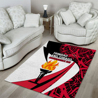 Trinidad And Tobago Independence Day Area Rug Freedom Torch Heritage Symbols