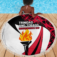 Trinidad And Tobago Independence Day Beach Blanket Freedom Torch Heritage Symbols
