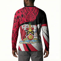Trinidad And Tobago Independence Day Button Sweatshirt Freedom Torch Heritage Symbols