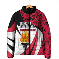 Trinidad And Tobago Independence Day Padded Jacket Freedom Torch Heritage Symbols