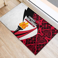 Trinidad And Tobago Independence Day Rubber Doormat Freedom Torch Heritage Symbols