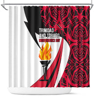 Trinidad And Tobago Independence Day Shower Curtain Freedom Torch Heritage Symbols
