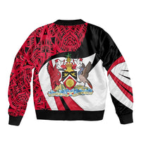 Trinidad And Tobago Independence Day Sleeve Zip Bomber Jacket Freedom Torch Heritage Symbols