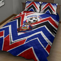Haiti World Football Mondyal 2026 Quilt Bed Set Pride Ayiti Caribbean Culture Patriotic Crest