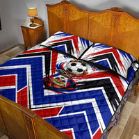 Haiti World Football Mondyal 2026 Quilt Bed Set Pride Ayiti Caribbean Culture Patriotic Crest