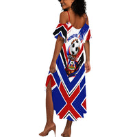 Haiti World Football Mondyal 2026 Summer Maxi Dress Pride Ayiti Caribbean Culture Patriotic Crest