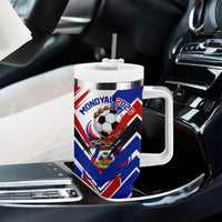 Haiti World Football Mondyal 2026 Tumbler With Handle Pride Ayiti Caribbean Culture Patriotic Crest