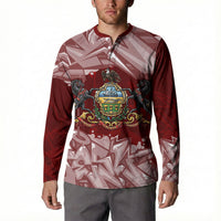 Personalized Pennsylvania Coat Of Arms Button Sweatshirt Street Art Graffiti Graphic