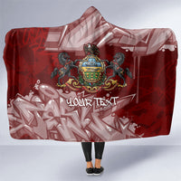 Personalized Pennsylvania Coat Of Arms Hooded Blanket Street Art Graffiti Graphic