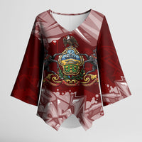 Personalized Pennsylvania Coat Of Arms Kimono Sleeve Blouse Street Art Graffiti Graphic