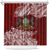 Personalized Pennsylvania Coat Of Arms Shower Curtain Street Art Graffiti Graphic