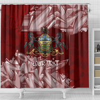Personalized Pennsylvania Coat Of Arms Shower Curtain Street Art Graffiti Graphic