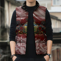 Personalized Pennsylvania Coat Of Arms Sleeveless Puffer Jacket Street Art Graffiti Graphic