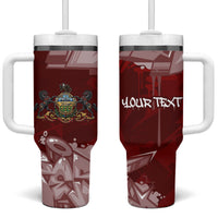 Personalized Pennsylvania Coat Of Arms Tumbler With Handle Street Art Graffiti Graphic