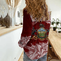 Personalized Pennsylvania Coat Of Arms Women Casual Shirt Street Art Graffiti Graphic