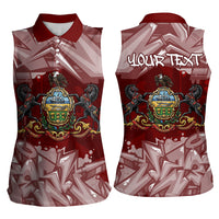 Personalized Pennsylvania Coat Of Arms Women Sleeveless Polo Shirt Street Art Graffiti Graphic