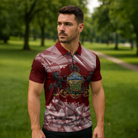 Personalized Pennsylvania Coat Of Arms Zipper Polo Shirt Street Art Graffiti Graphic