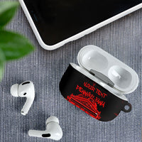 Personalized Pennsylvania Philadelphia Museum Of Art AirPods Case Red Grunge Paint Splatter Graphic