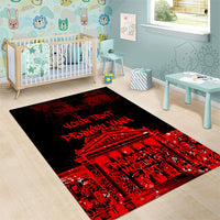 Personalized Pennsylvania Philadelphia Museum Of Art Area Rug Red Grunge Paint Splatter Graphic
