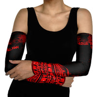 Personalized Pennsylvania Philadelphia Museum Of Art Arm Sleeves Red Grunge Paint Splatter Graphic