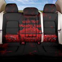Personalized Pennsylvania Philadelphia Museum Of Art Back Car Seat Cover Red Grunge Paint Splatter Graphic