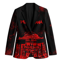 Personalized Pennsylvania Philadelphia Museum Of Art Blazer Red Grunge Paint Splatter Graphic