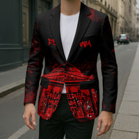 Personalized Pennsylvania Philadelphia Museum Of Art Blazer Red Grunge Paint Splatter Graphic