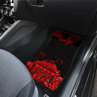 Personalized Pennsylvania Philadelphia Museum Of Art Car Mats Red Grunge Paint Splatter Graphic