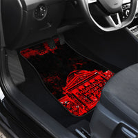 Personalized Pennsylvania Philadelphia Museum Of Art Car Mats Red Grunge Paint Splatter Graphic